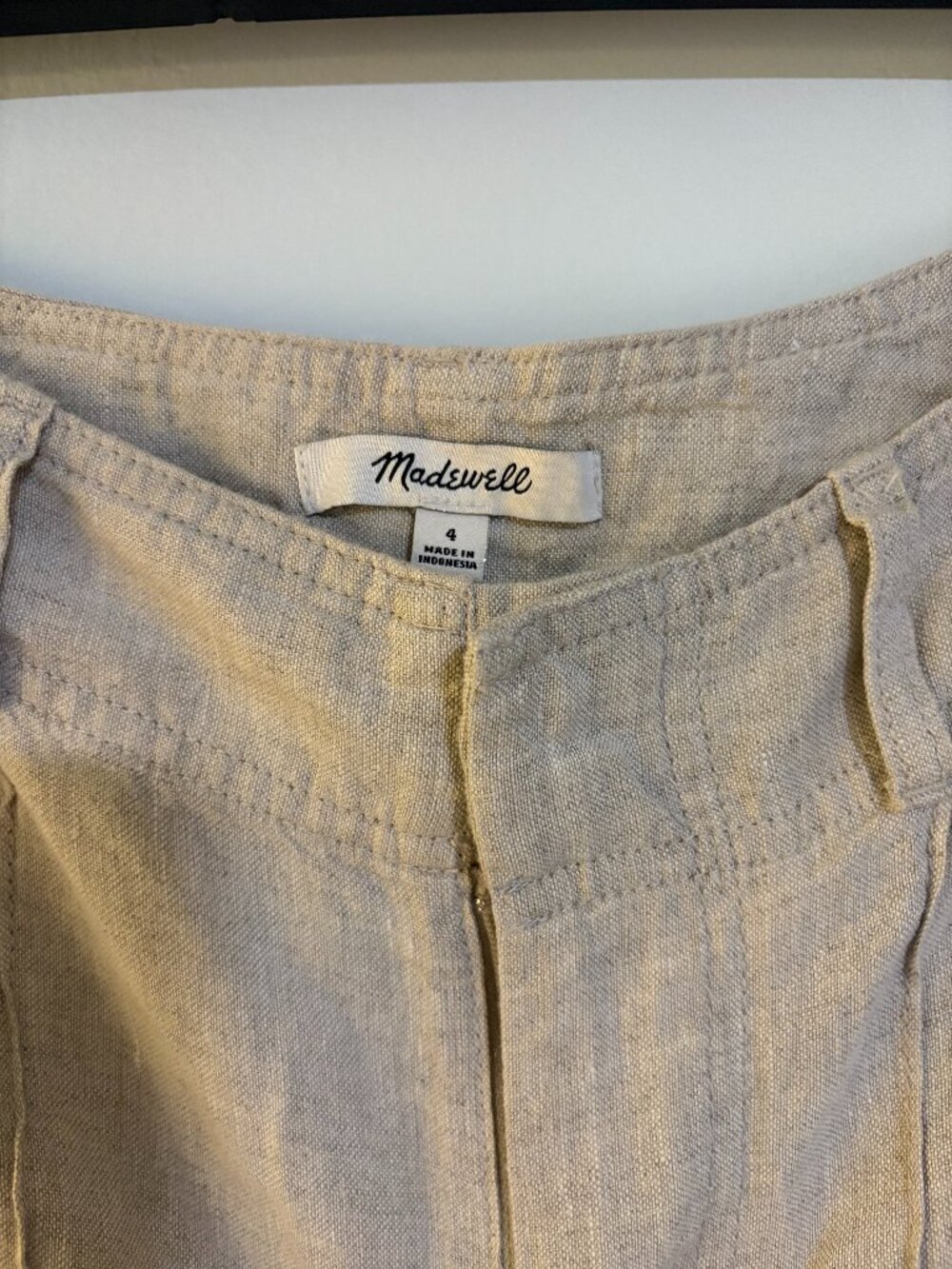 Madewell High Waist Women's Shorts — Natural Beige